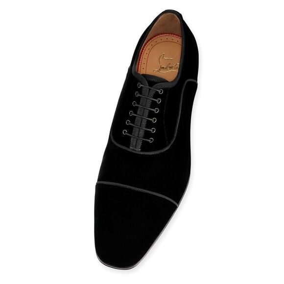 Christian Louboutin Men Greggo Orlato Flat Black Velvet Oxford Dress Loafer 41 8 main image 11